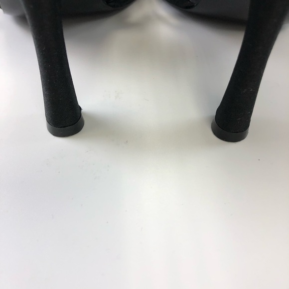 𝅺NINA black satin strappy crystal sandals Size 10 - Picture 5 of 6